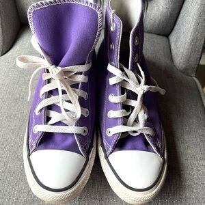 Converse Purple High-Tops with White Accents